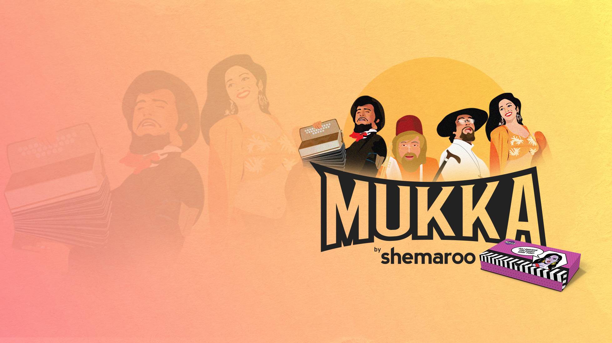 Mukka by Shemaroo Adding a Bollywood Tadka to Packaging Design for Mukka restaurant.